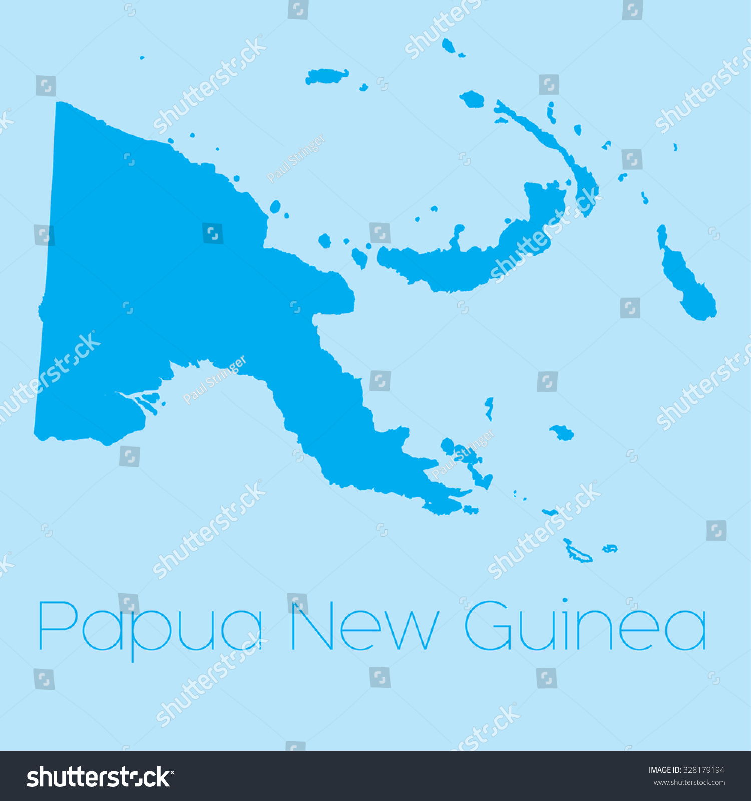 A Map of the country of Papua New Guinea - Royalty Free Stock Photo ...