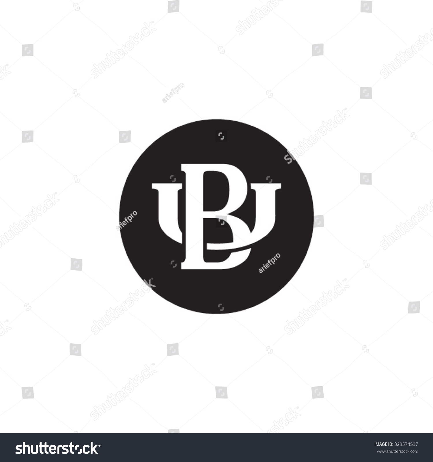 letter U and B monogram circle logo - Royalty Free Stock Vector ...