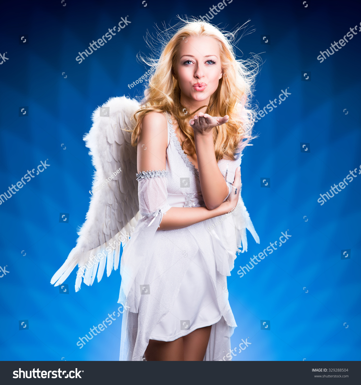 attractive blonde angel #329288504