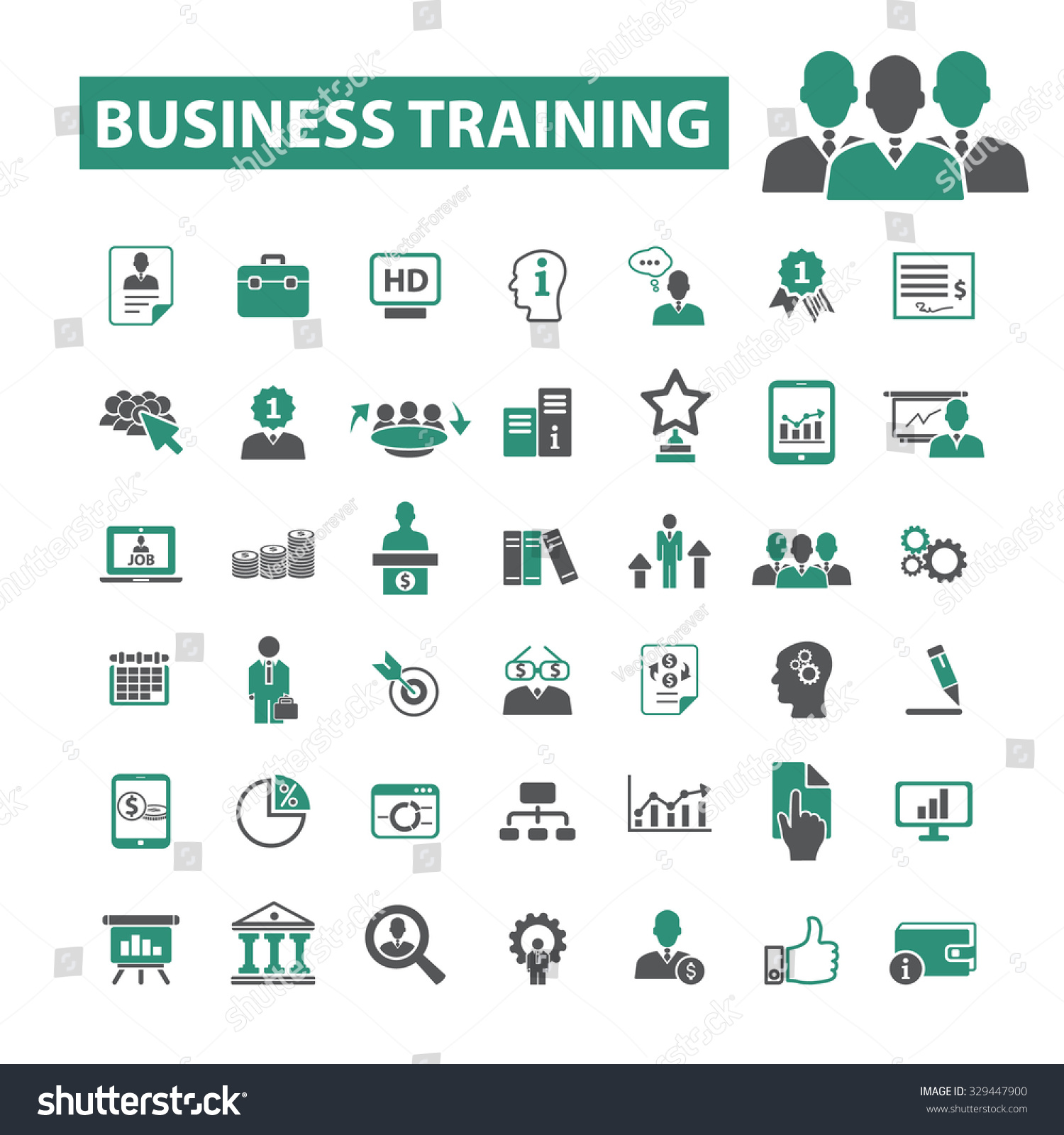 business training, education, school, learning icons #329447900