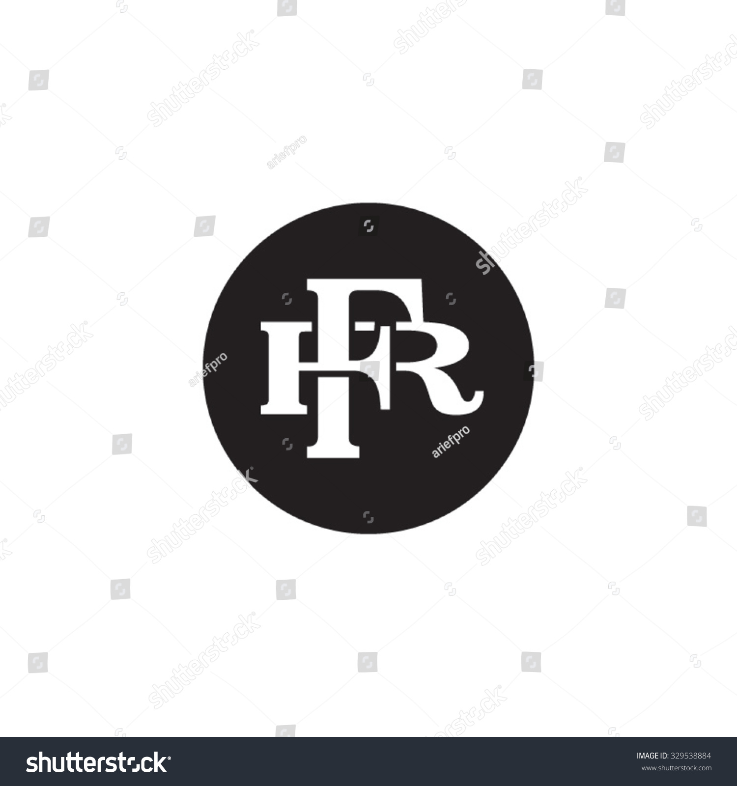 letter R and F monogram circle logo - Royalty Free Stock Vector ...