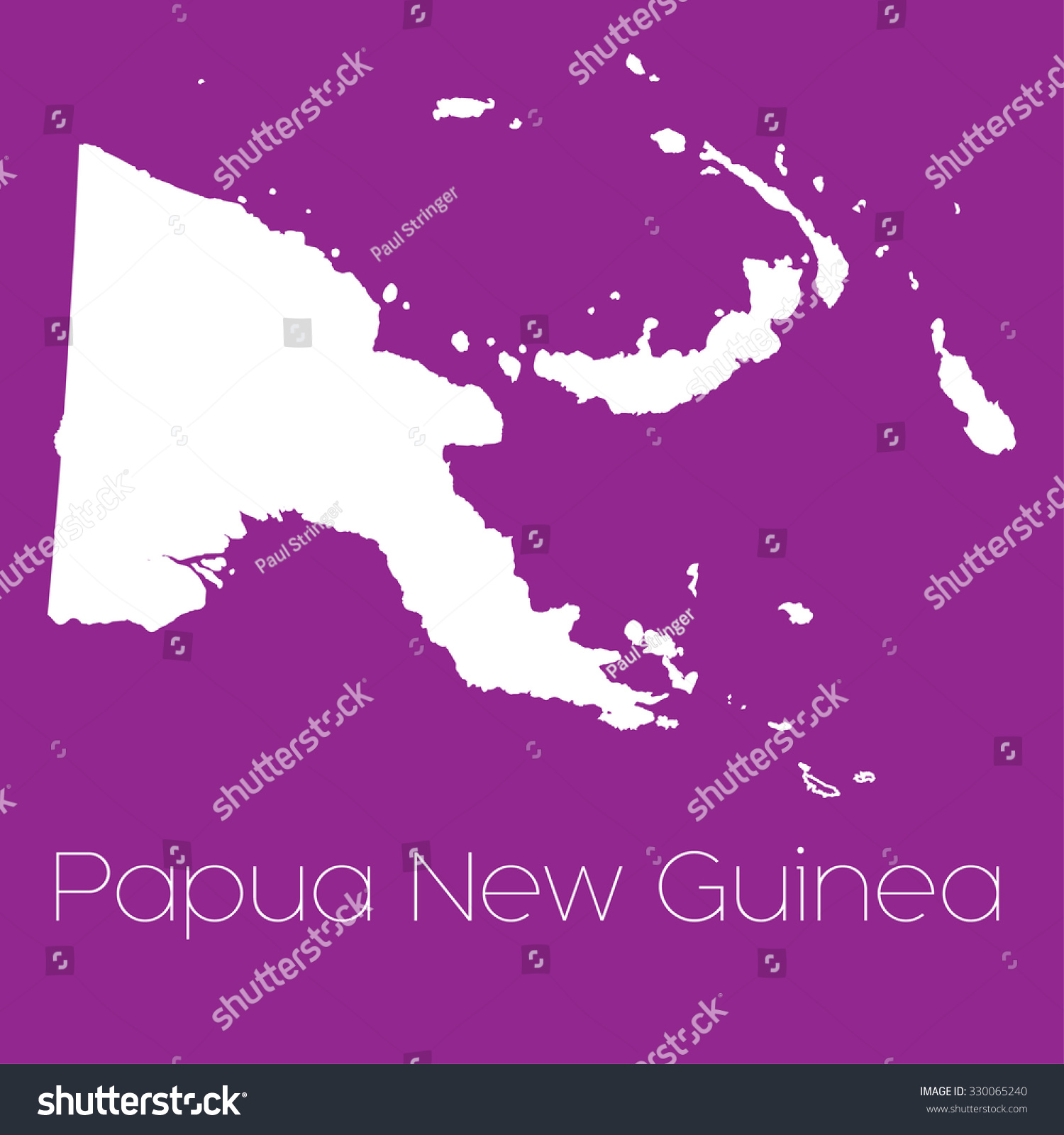 A Map Of The Country Of Papua New Guinea Royalty Free Stock Vector