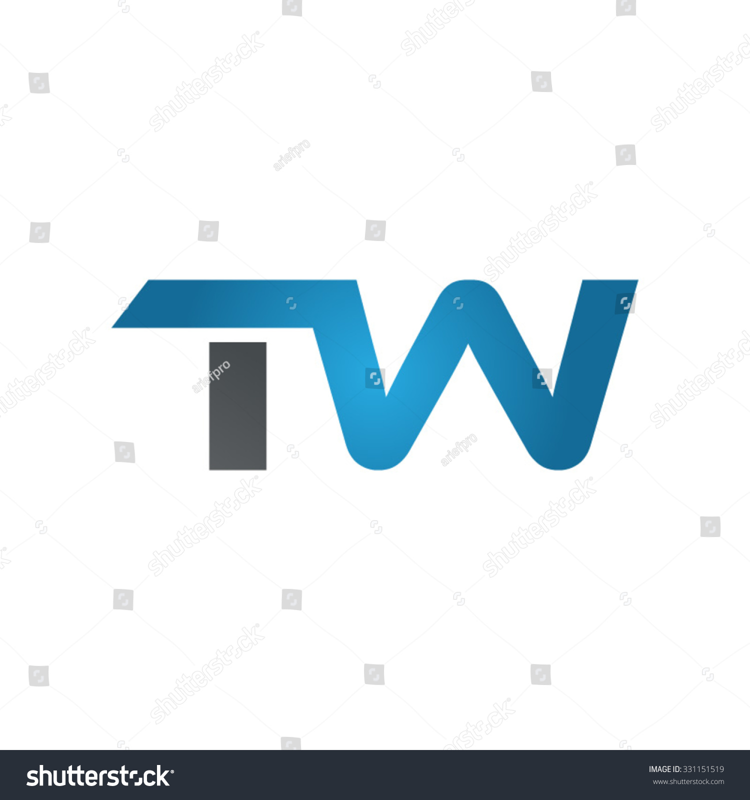 TW company linked letter logo blue - Royalty Free Stock Vector ...