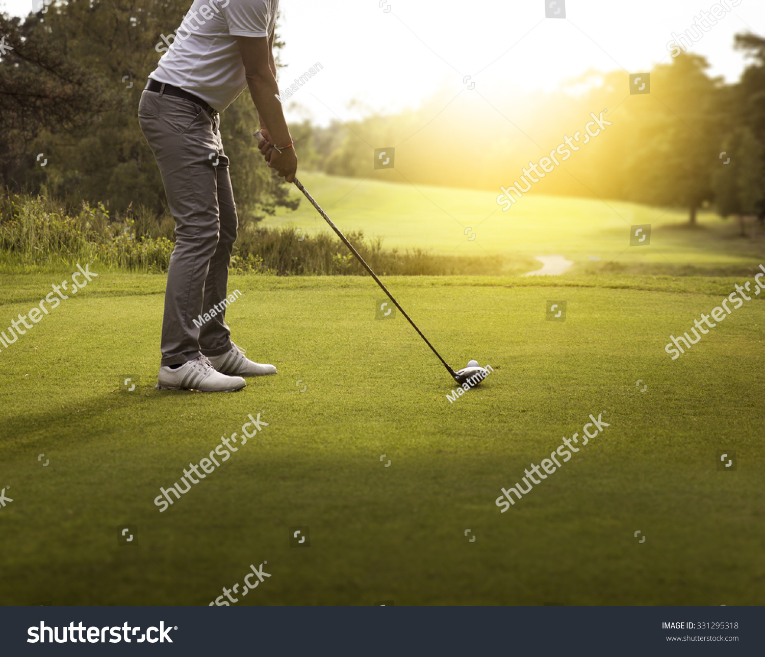 Man playing golf #331295318