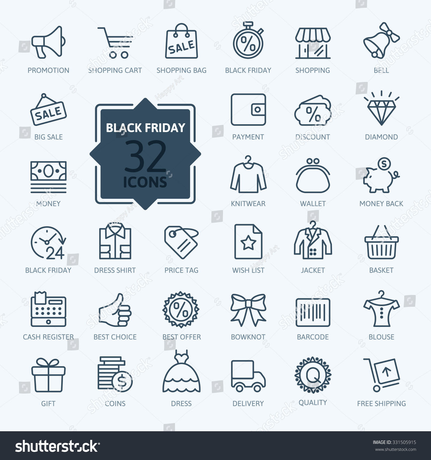 Outline icon collection - Black Friday Big Sale #331505915