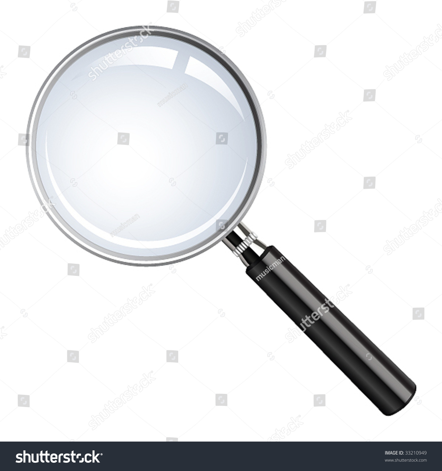 Realistic vector magnifying glass - Royalty Free Stock Vector 33210949 ...