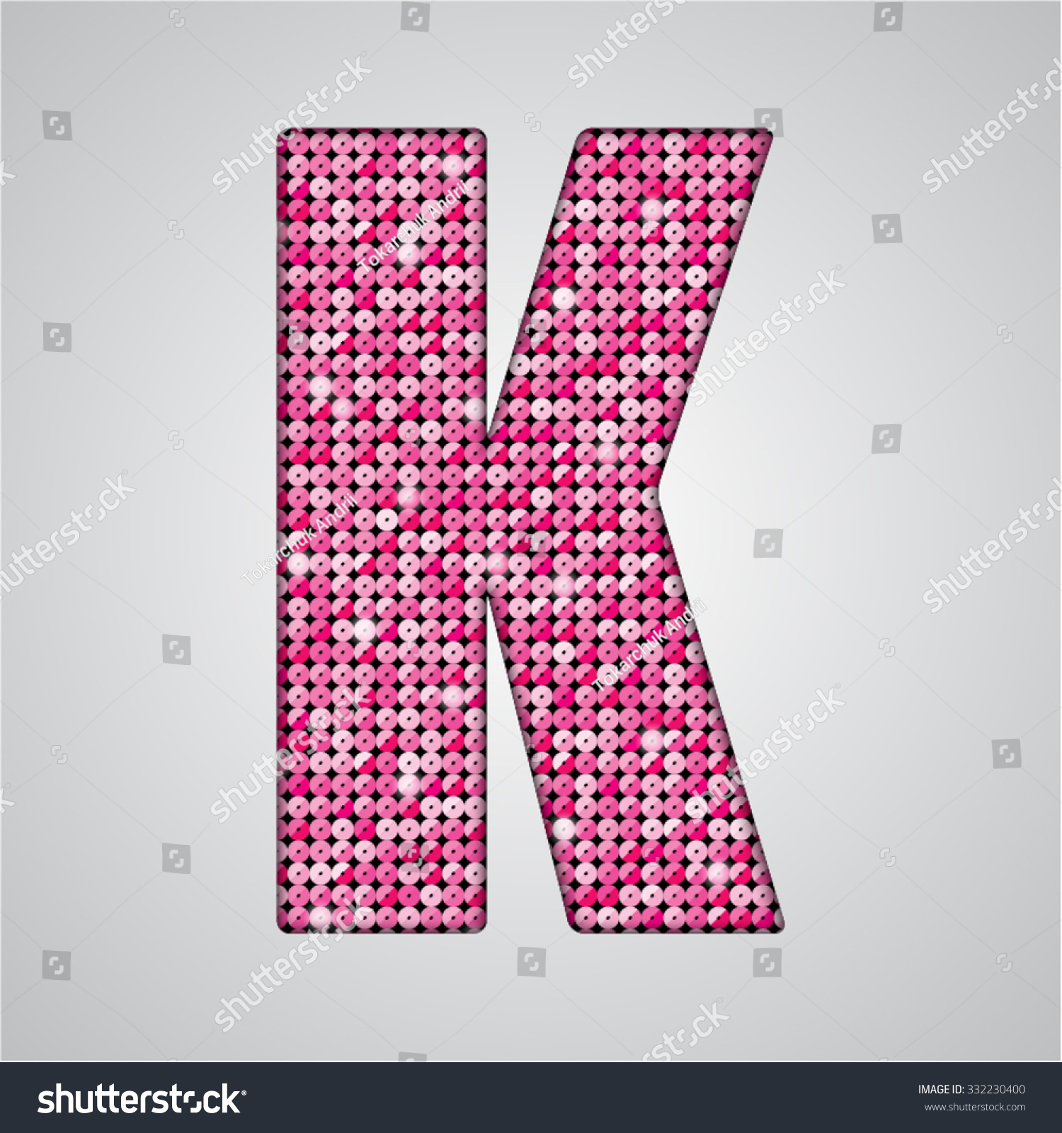 Vector Sequins Letter K Glitter Font Shape Of Royalty Free Stock Vector 332230400