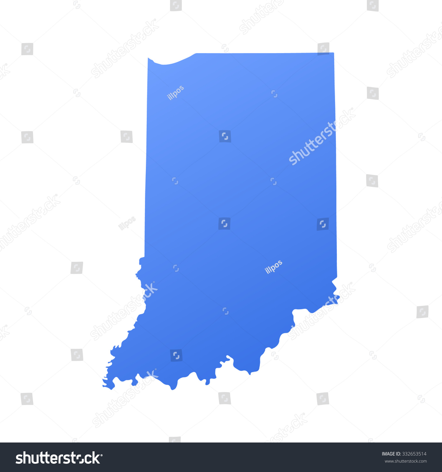 Indiana state border,map - Royalty Free Stock Vector 332653514 - Avopix.com