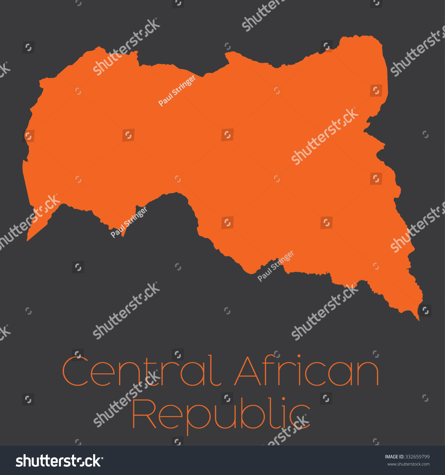 A Map Of The Country Of Central African Republic Royalty Free Stock Vector 332659799 2606