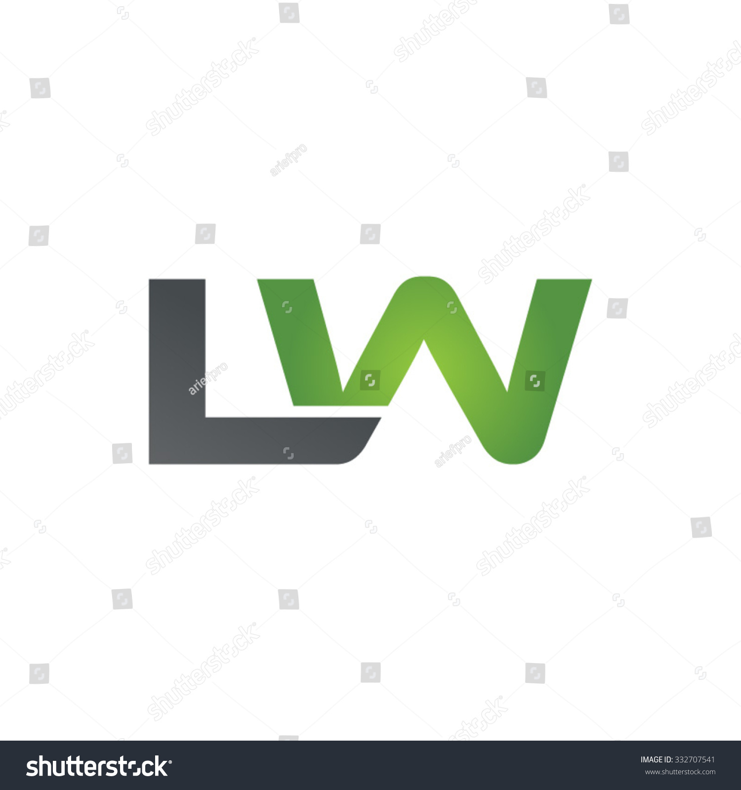 LW company linked letter logo green - Royalty Free Stock Vector ...