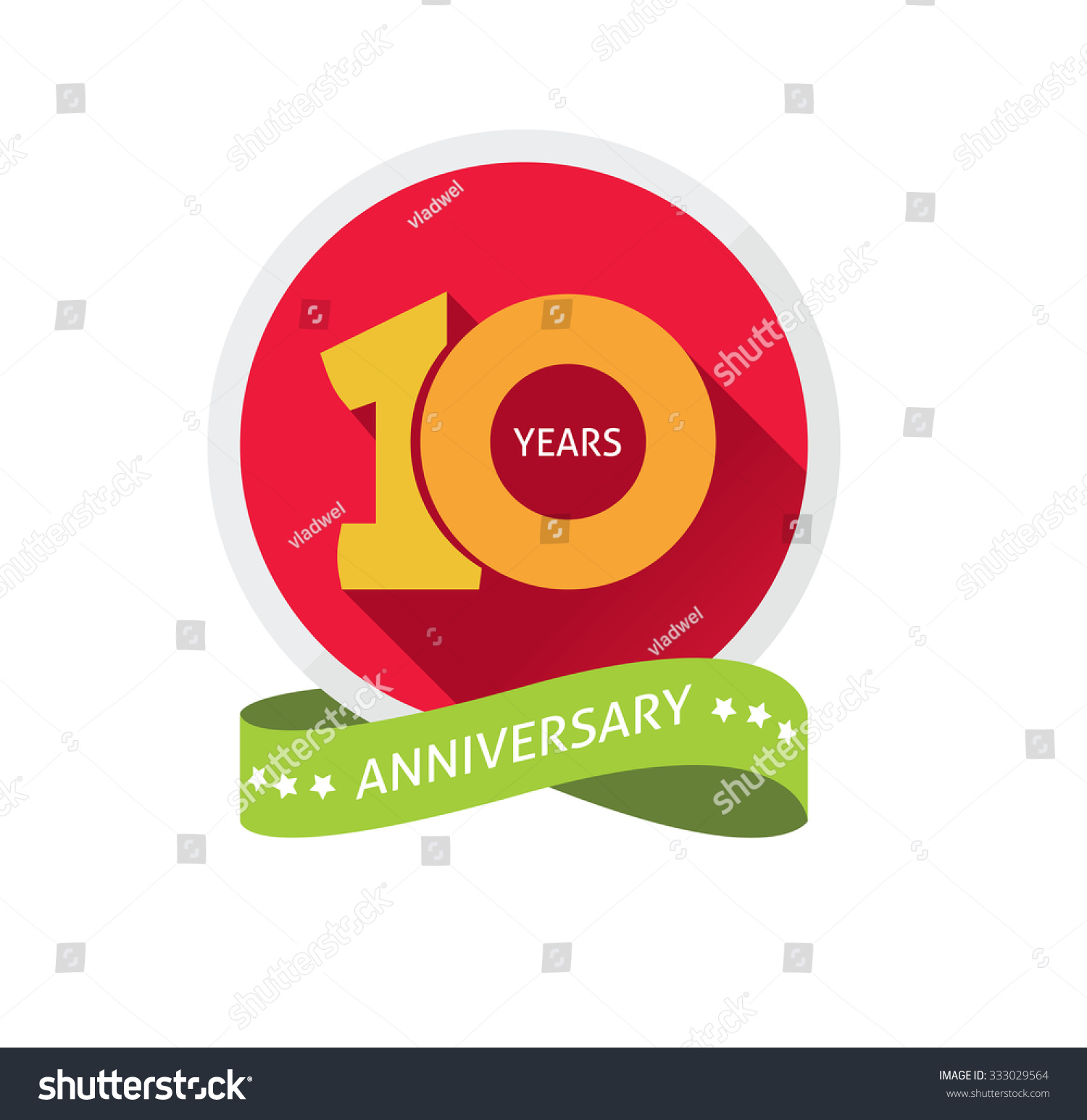 for decoration year one birthday template Royalty anniversary logo 10th free with a