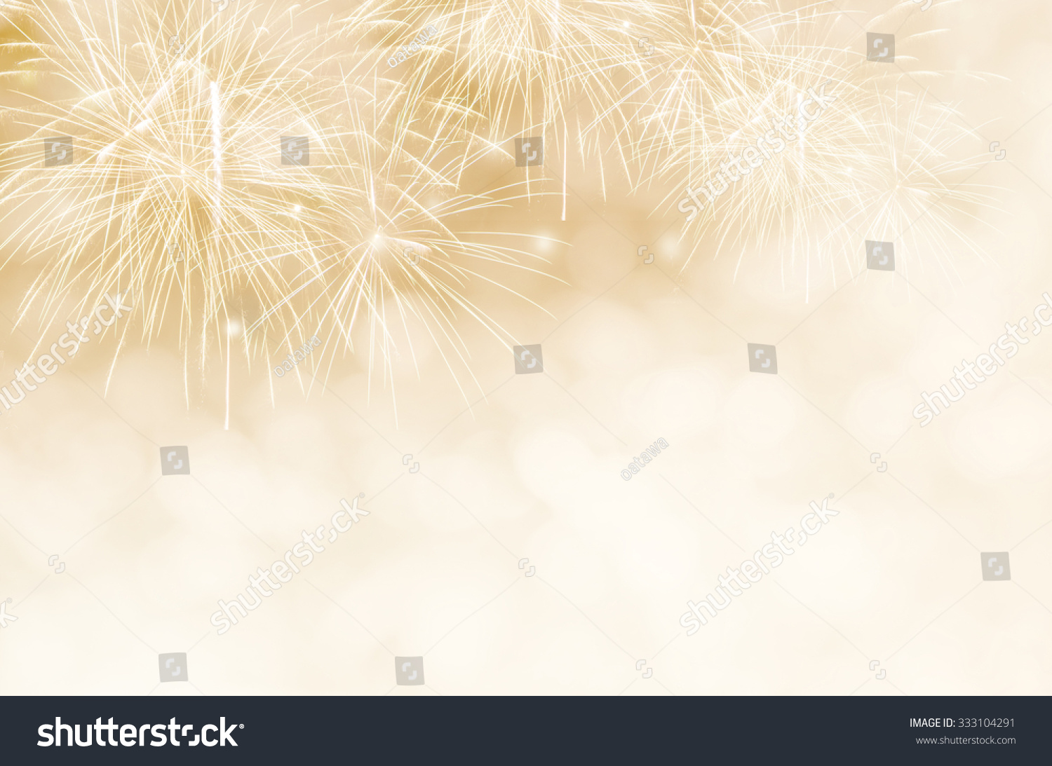 Fireworks at New Year and copy space. #333104291