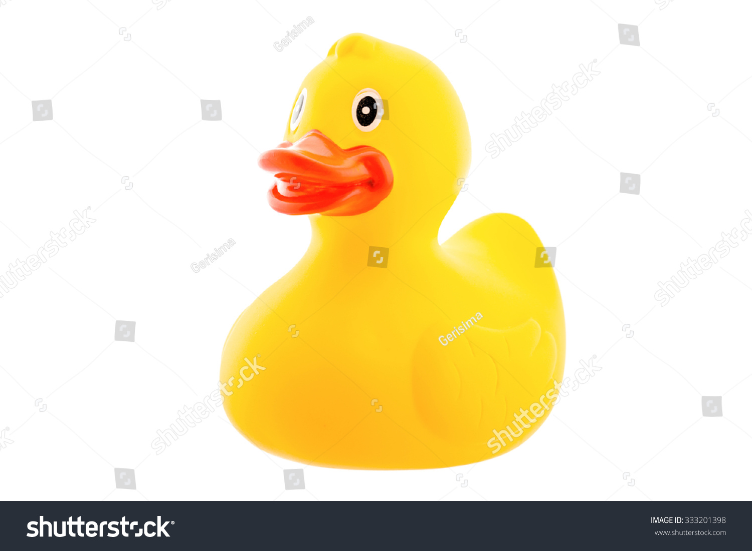 Yellow rubber duck isolated on white background #333201398