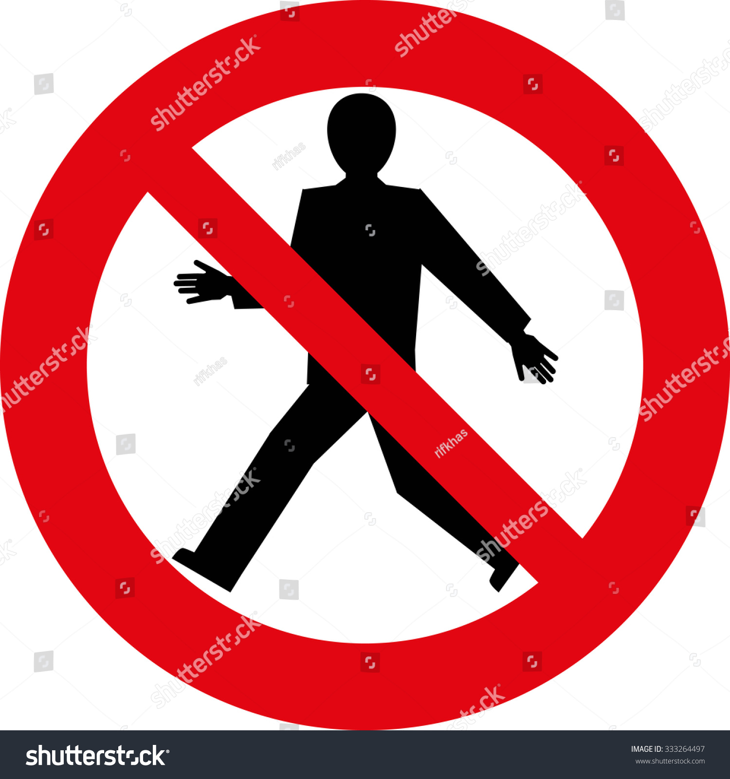 Do Not Go Safety Signs Red Circle Prohibition Royalty Free Stock Vector Avopix Com