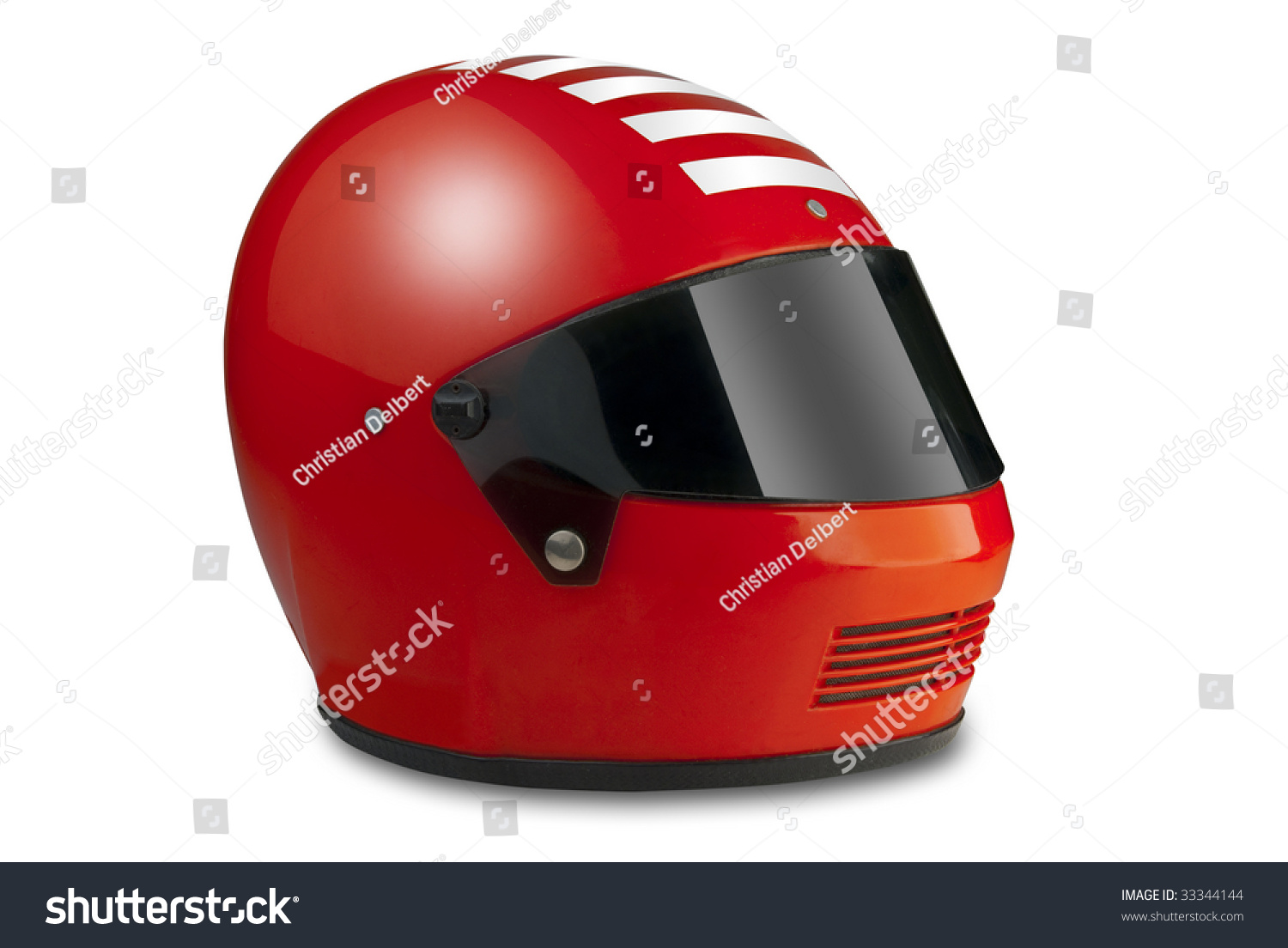Racing helmet for car or motorcycle with clipping path #33344144