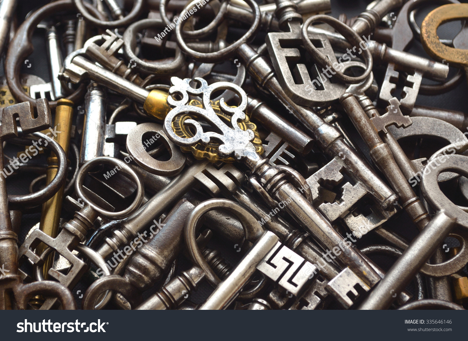 A Pile of Antique Keys background #335646146