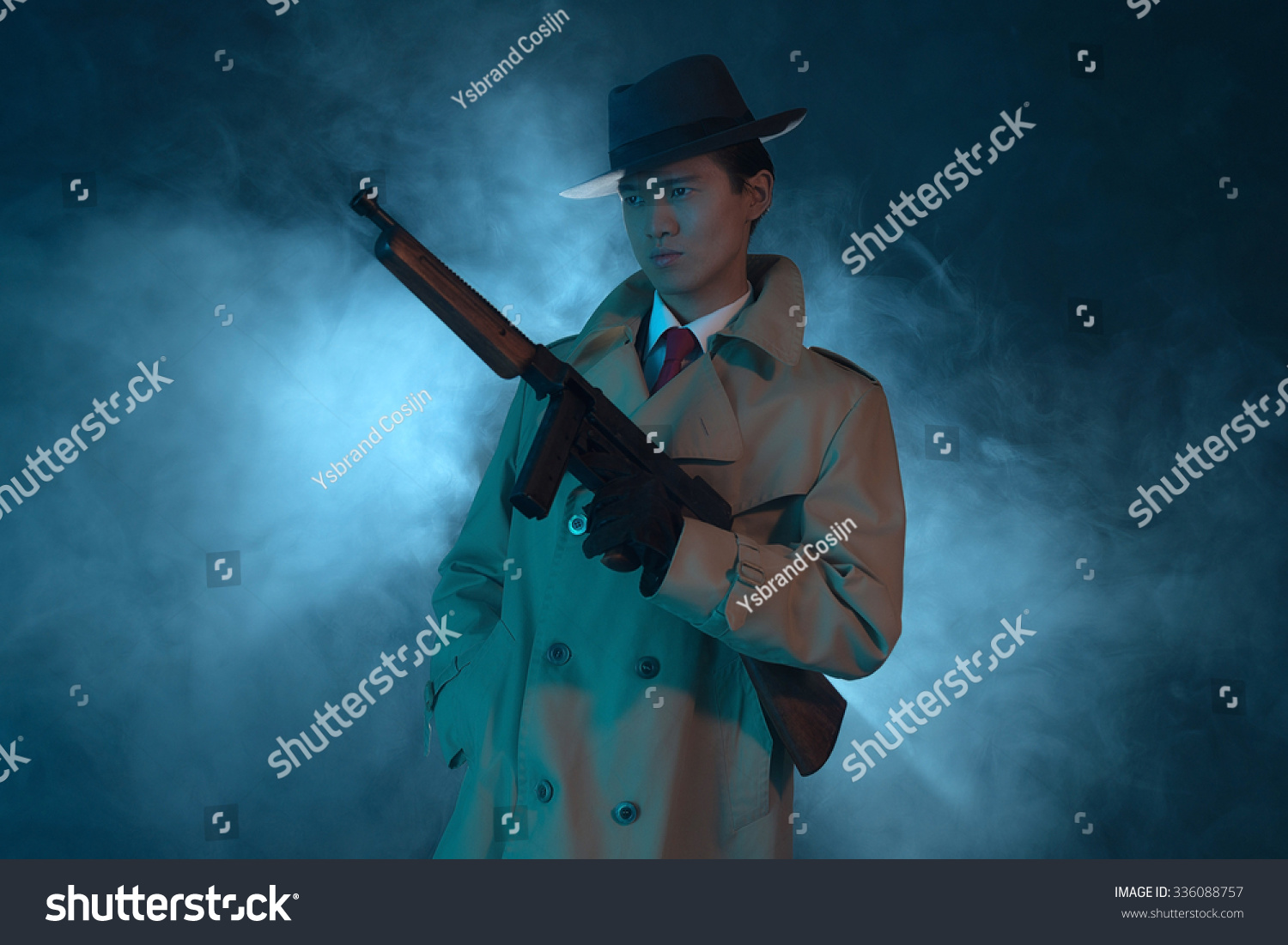 Vintage 1940 Asian Gangster Fashion Man In Royalty Free Stock Photo 336088757 Avopix Com