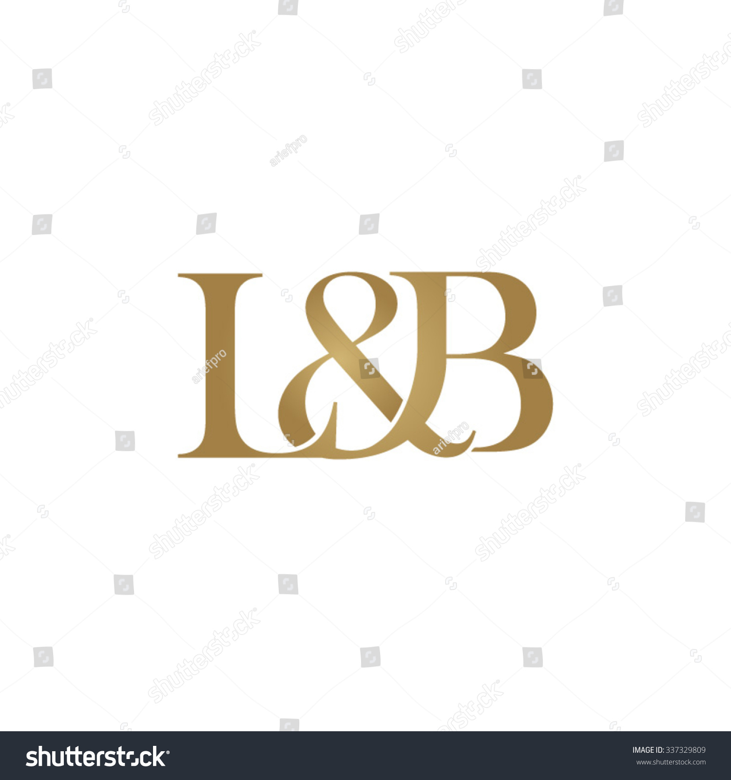 L&B Initial logo. Ampersand monogram golden logo - Royalty Free Stock ...