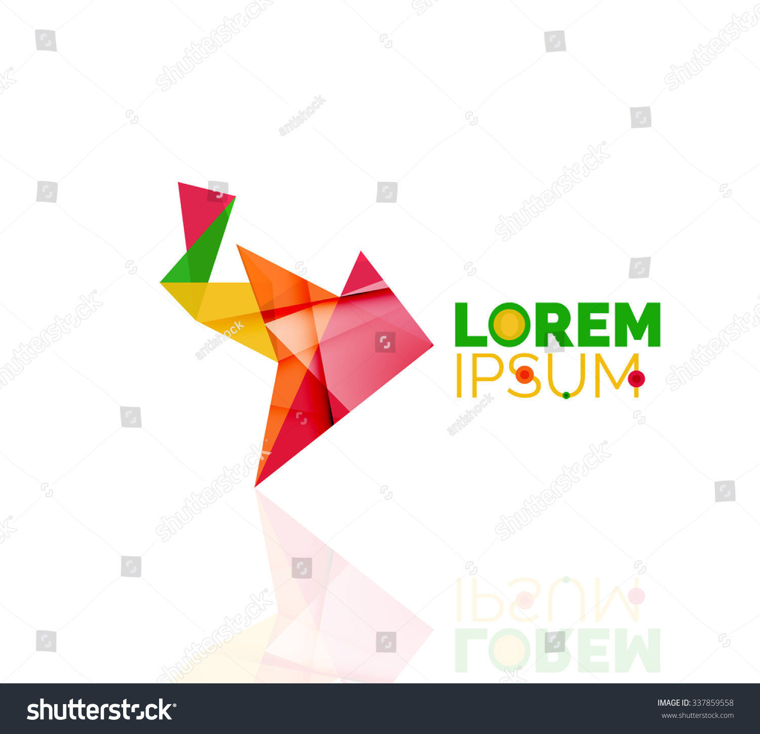 Logo, abstract geometric business icon. Vector - Royalty Free Stock