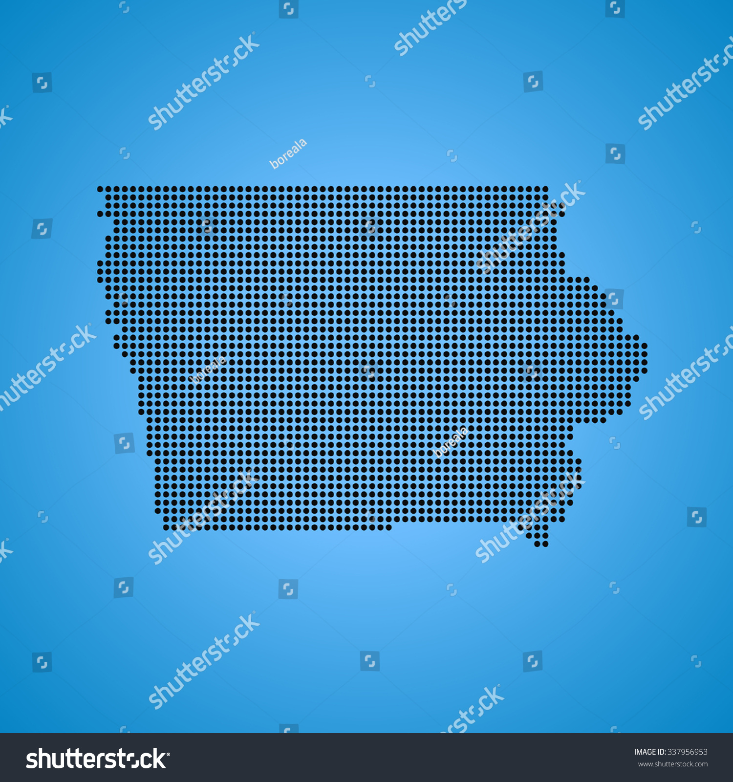 map of Iowa - Royalty Free Stock Vector 337956953 - Avopix.com