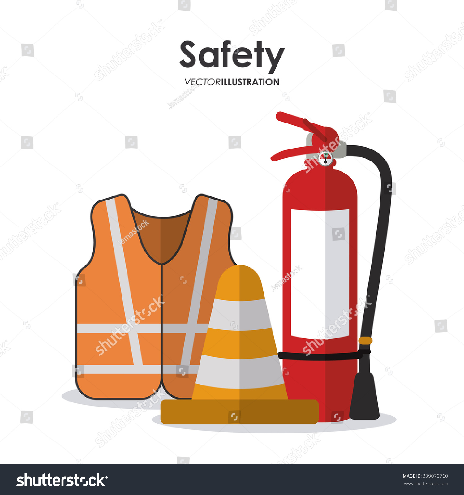 Safety concept/equipment icons design, vector - Royalty Free Stock ...