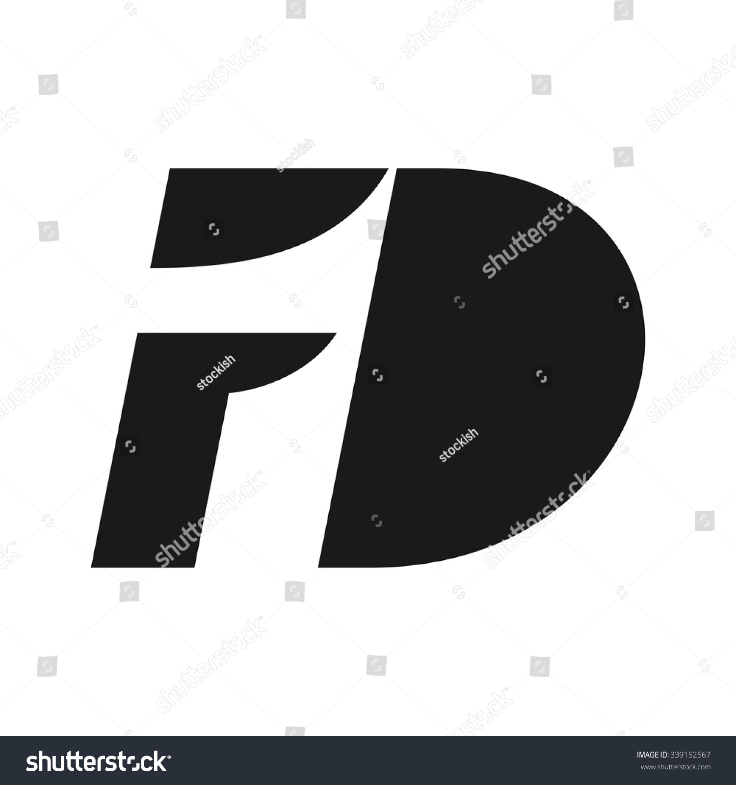 letter-mark-d-f-and-1-logo-vector-royalty-free-stock-vector