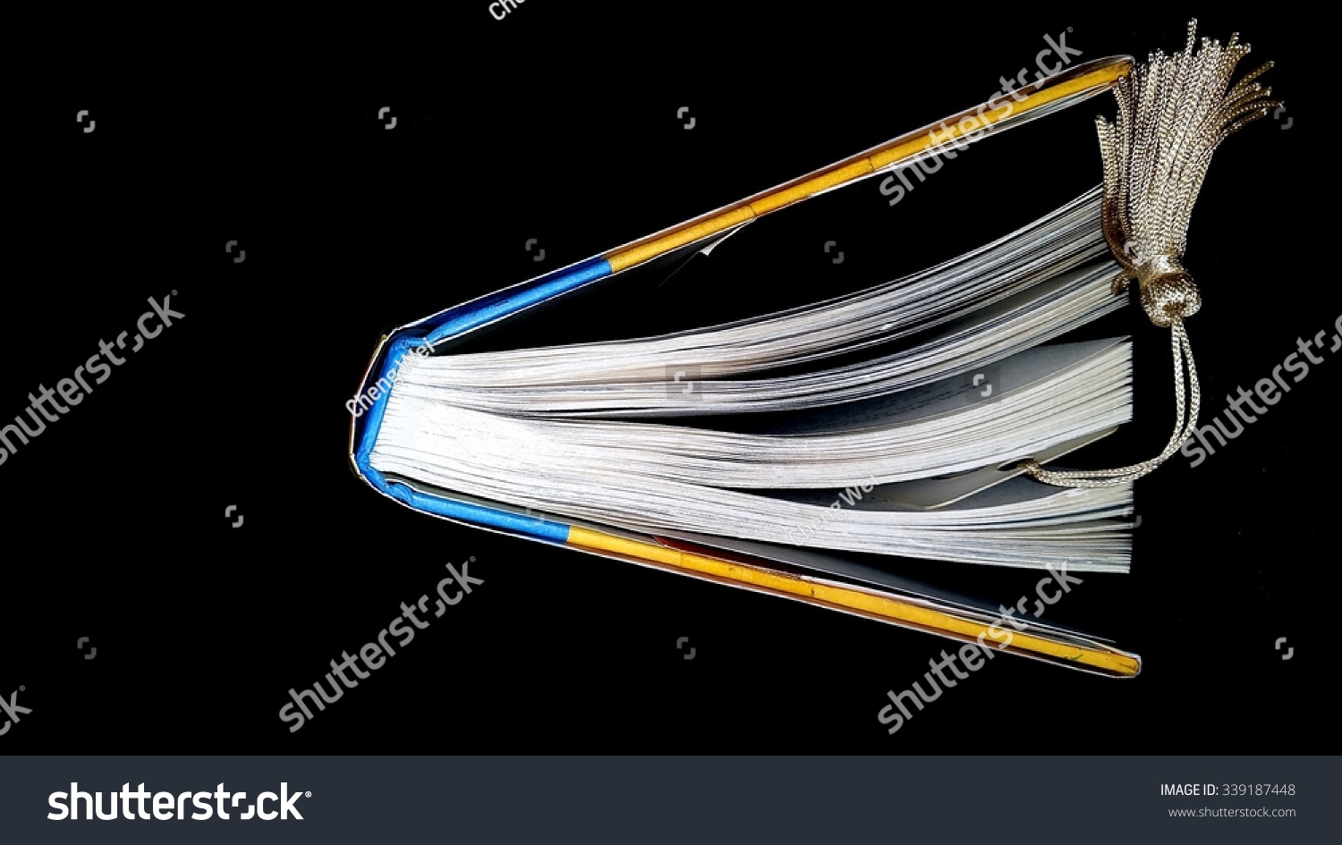A book with dust Jacket hardcover flies and comes with a bookmark inside the pages. Background in black illustrates the limitless boundary.  #339187448