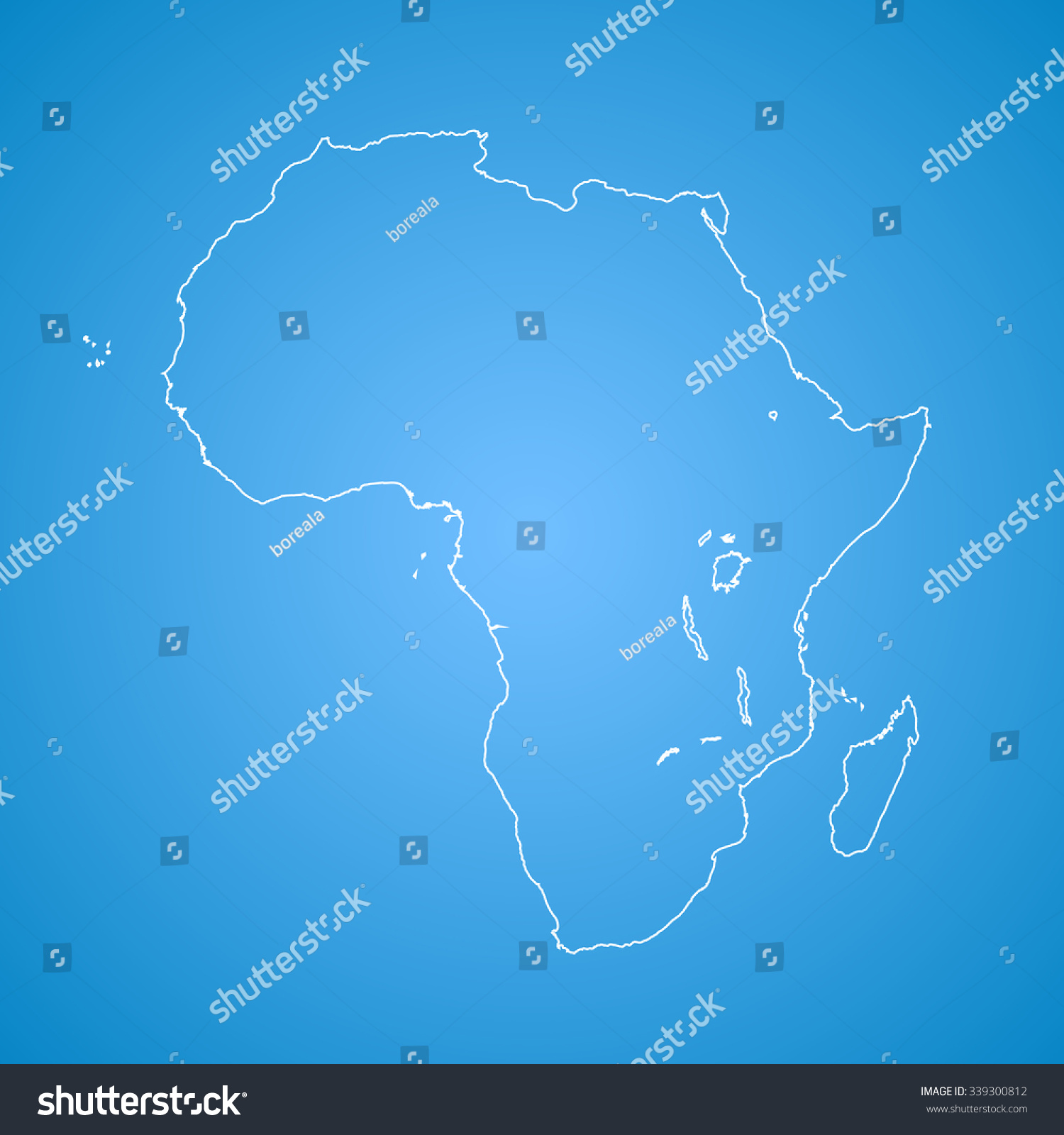 Map Of Africa Royalty Free Stock Vector 339300812