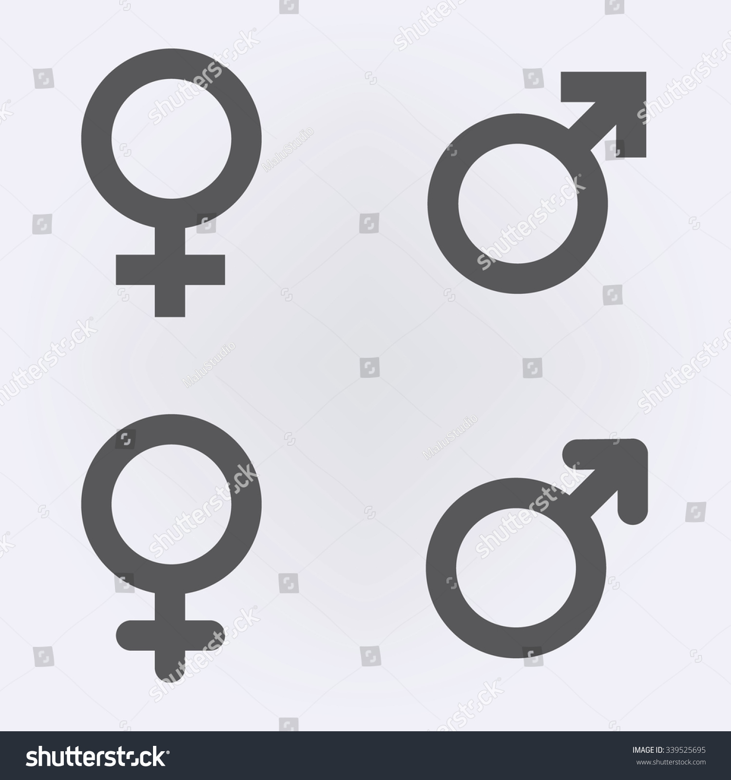 Male and female symbol set . Vector illustration #339525695