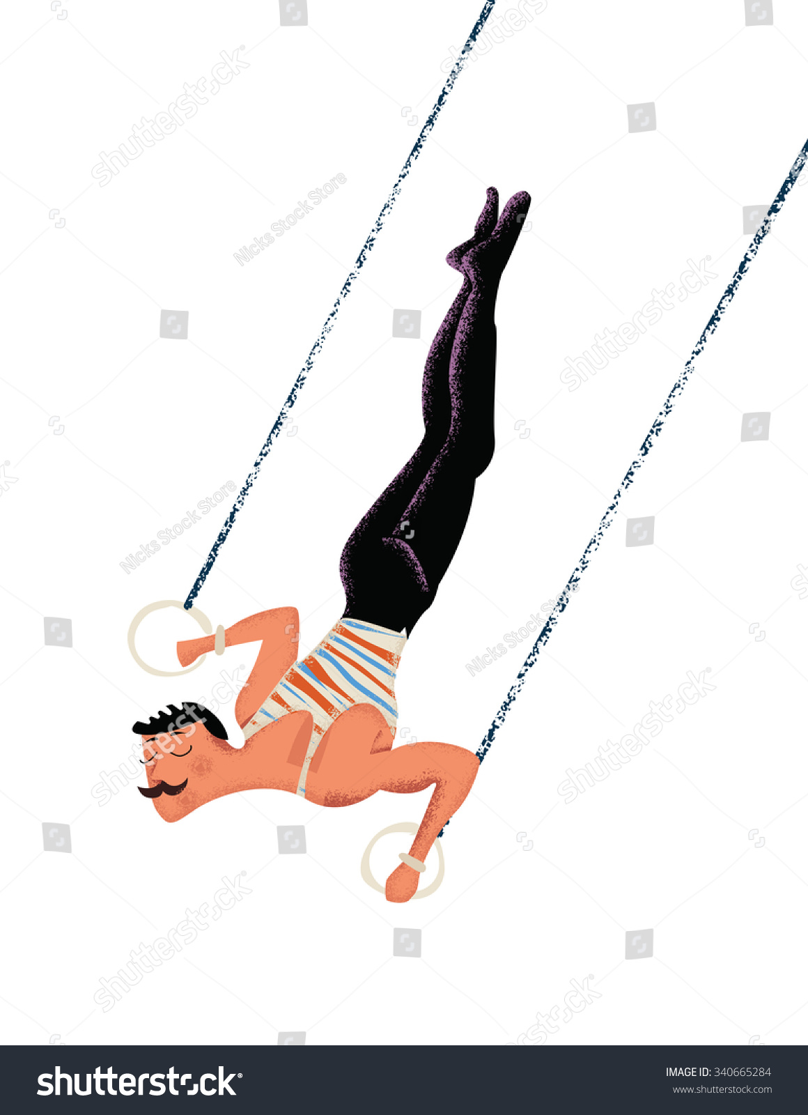 Circus acrobat man in a vintage style. - Royalty Free Stock Photo ...