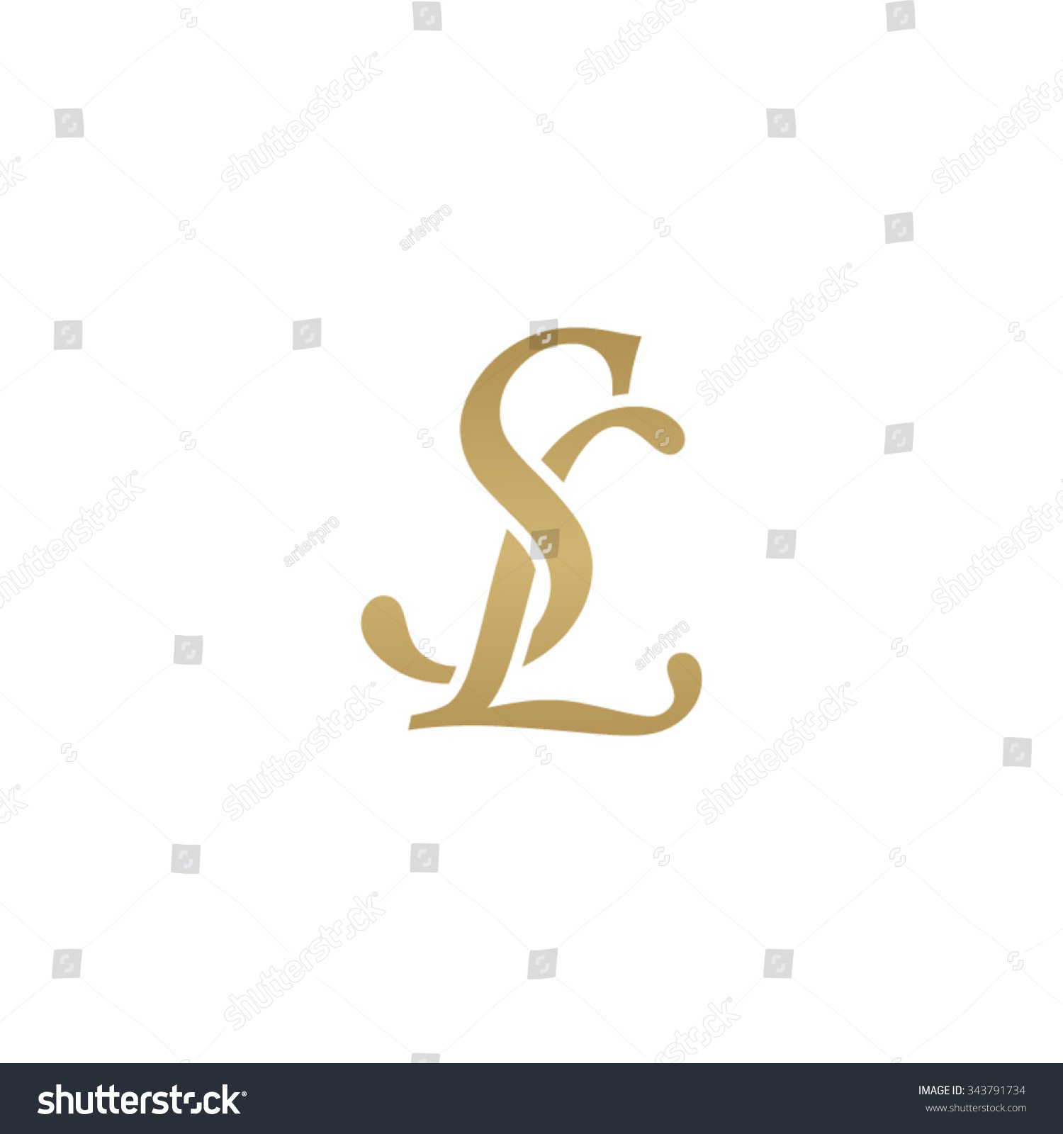 Sl Initial Monogram Logo Royalty Free Stock Vector Avopix Com