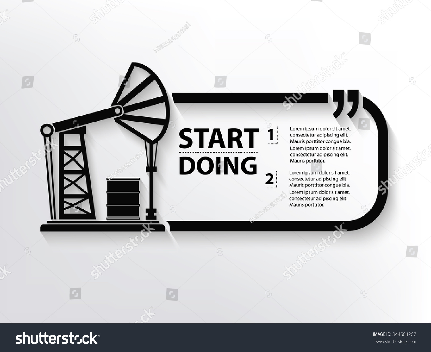 Oil industry Quotation Mark Speech Bubble,design Royalty Free Stock