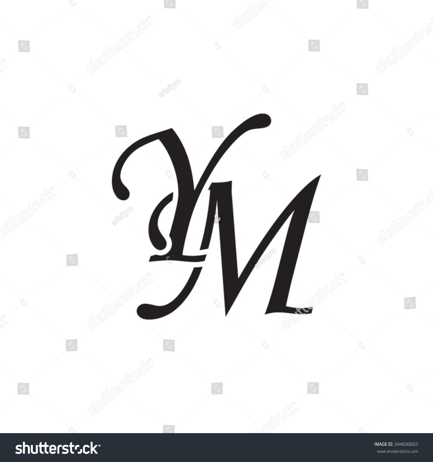 Ym Initial Monogram Logo Royalty Free Stock Vector Avopix Com