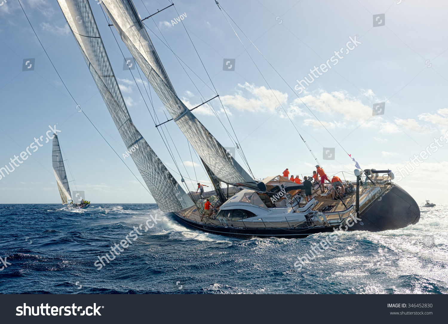 Sailing yacht race. Yachting. Sailing #346452830