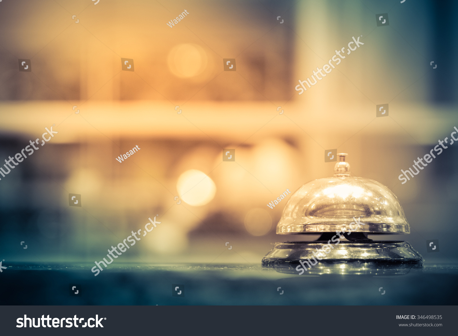 Restaurant bell vintage with bokeh #346498535