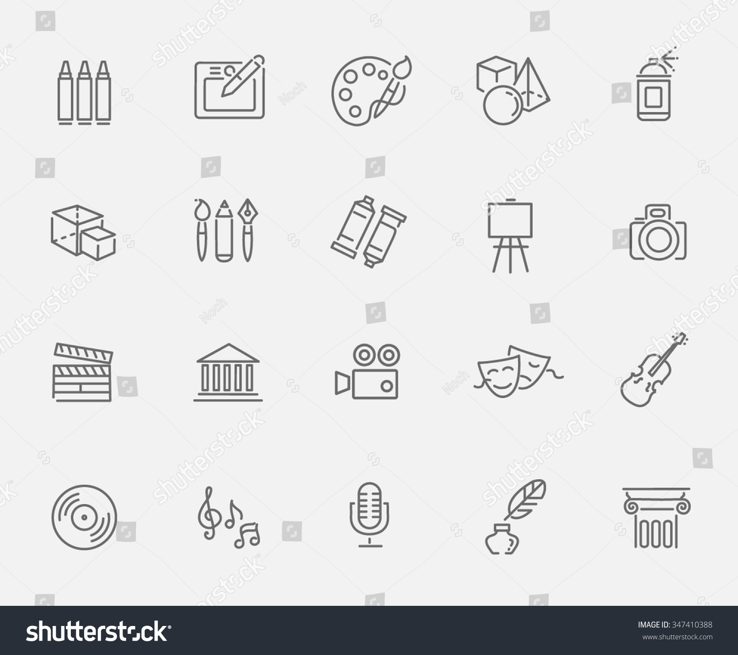 line art icon - Royalty Free Stock Vector 347410388 - Avopix.com