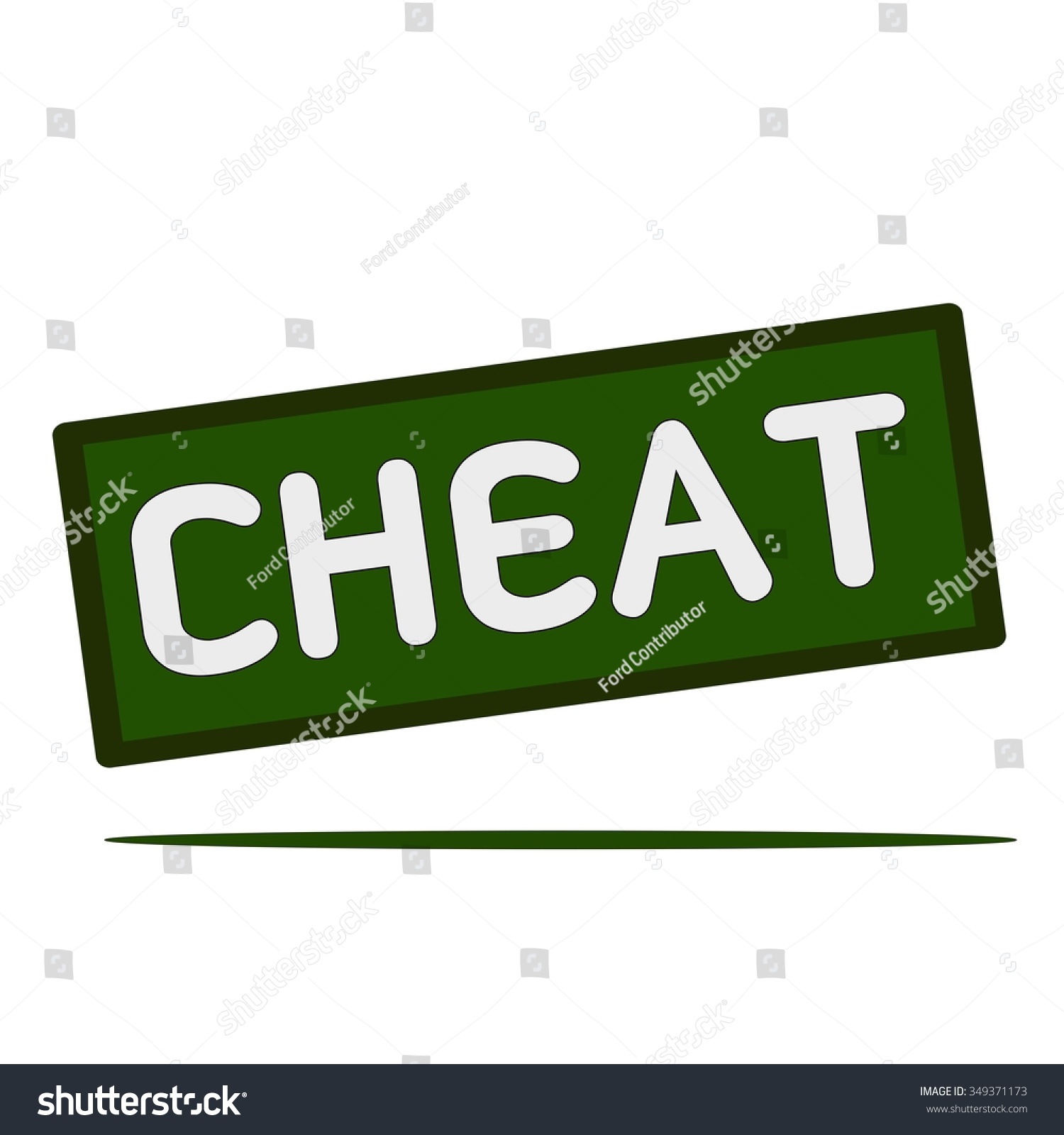 Cheat wording on rectangular signs - Royalty Free Stock Photo 349371173 ...