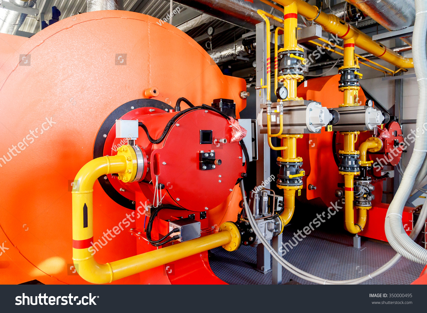 Industrial boiler equipment with gas burner #350000495
