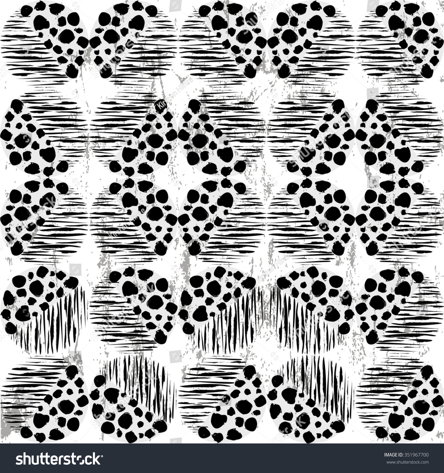 abstract pattern background, retro/vintage style, with circles, strokes and splashes #351967700