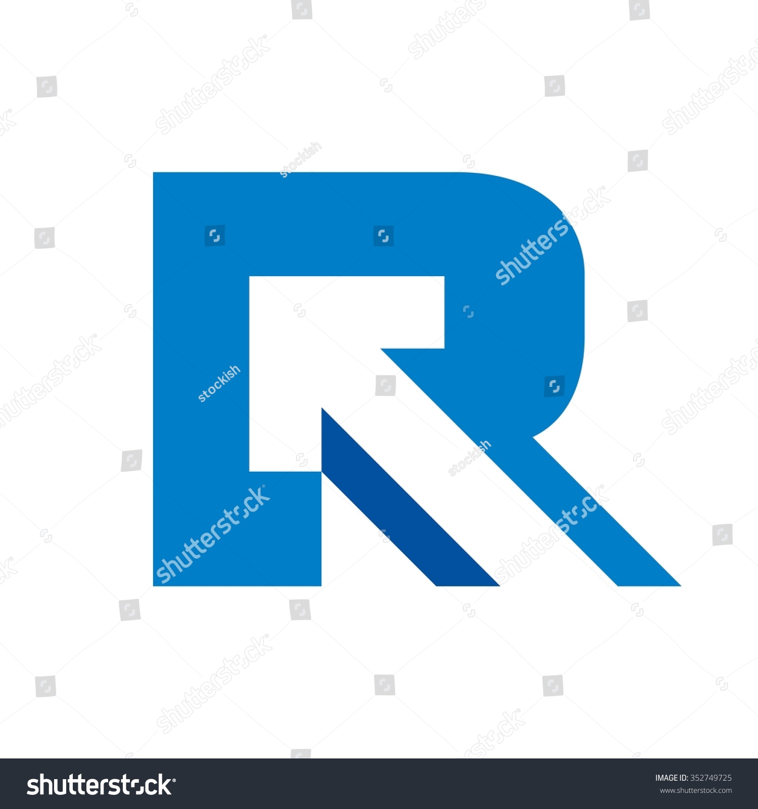 letter R with arrow symbol. logo vector. - Royalty Free Stock Vector ...