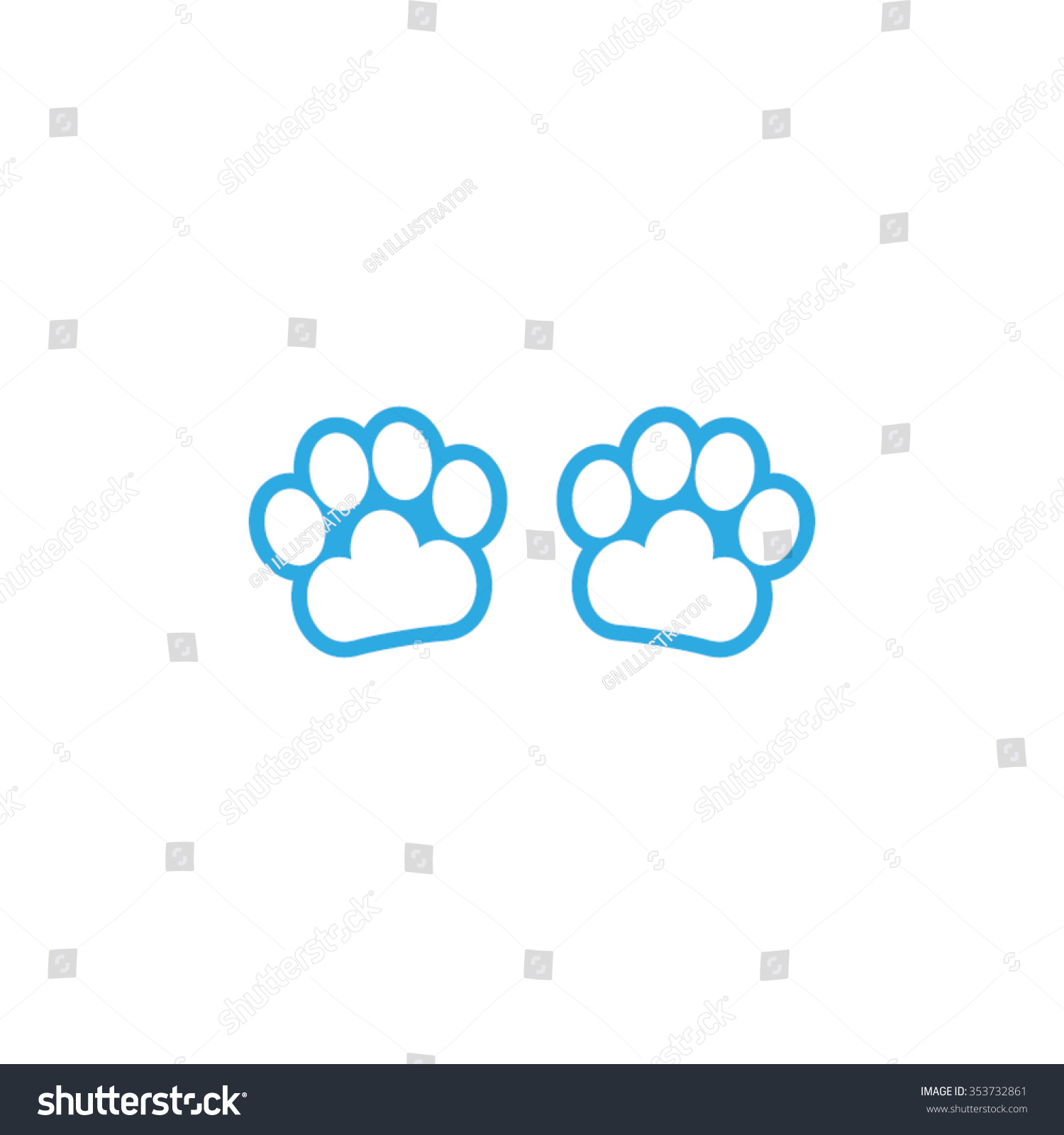 footprint paw - Royalty Free Stock Vector 353732861 - Avopix.com