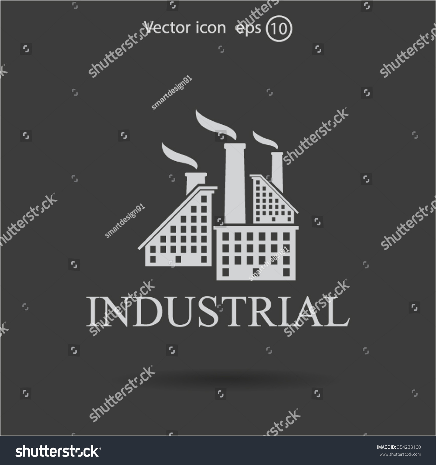 Industrial building factory Signs and Symbols - Royalty Free Stock ...