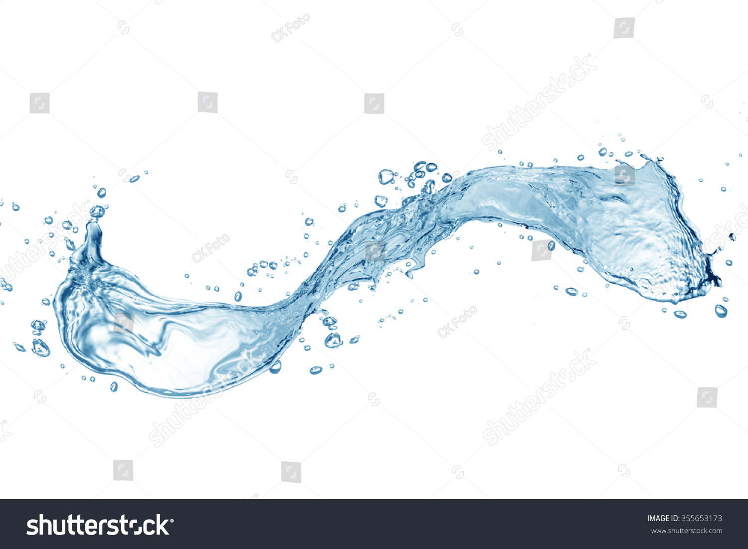 Water,water splash isolated on white background #355653173