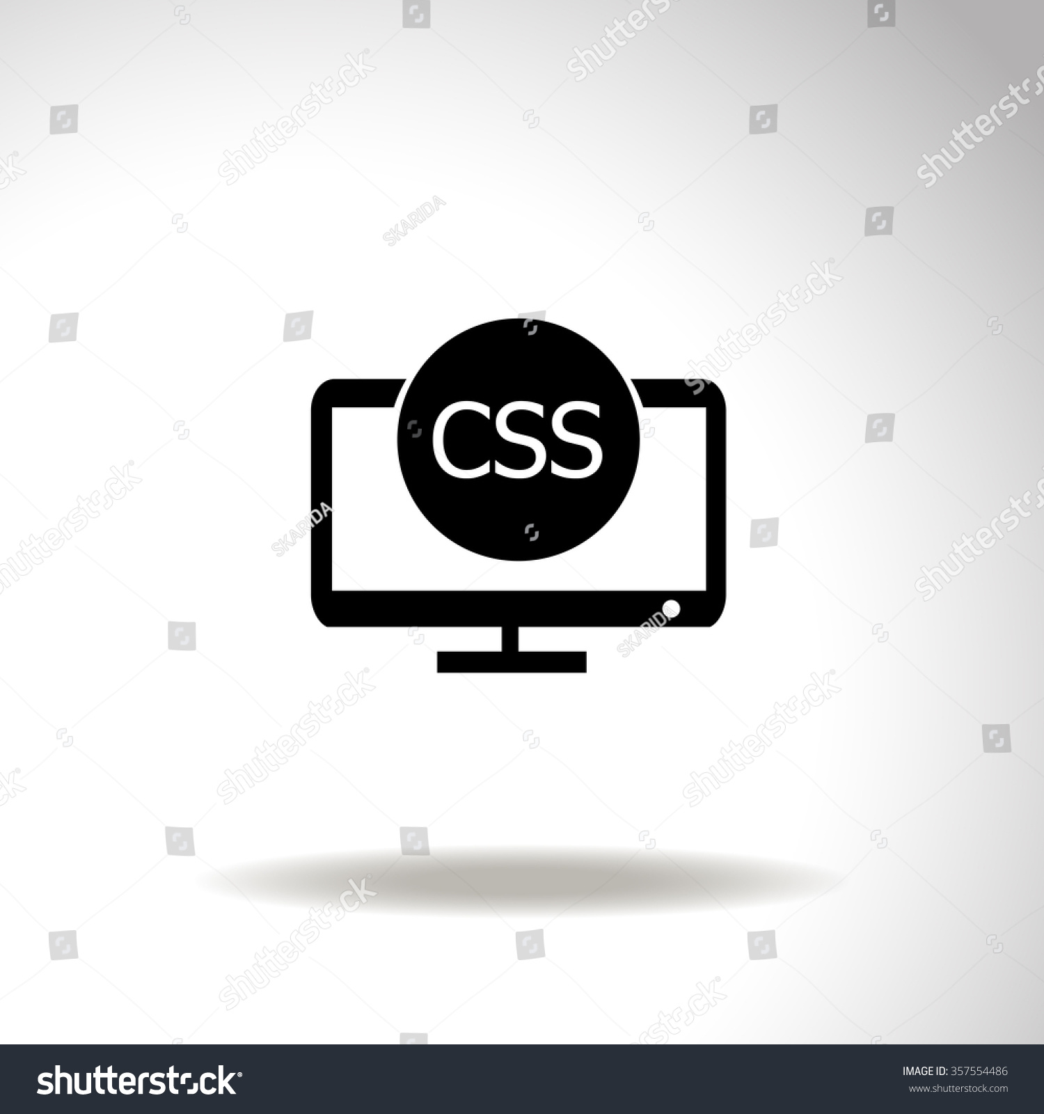 CSS icon. Programming language - Royalty Free Stock Vector 357554486 ...