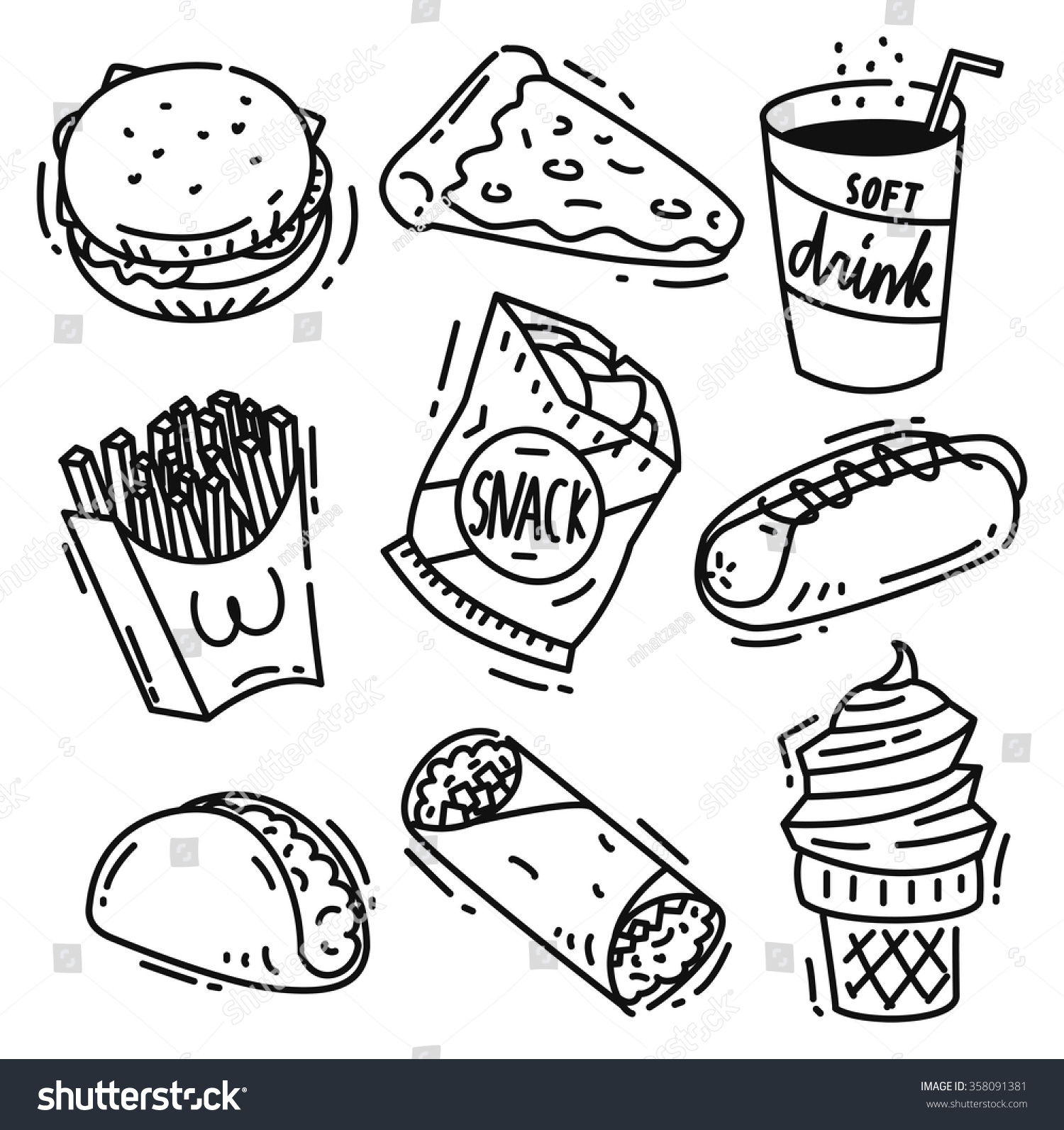 unhealthy food coloring pages - photo #17