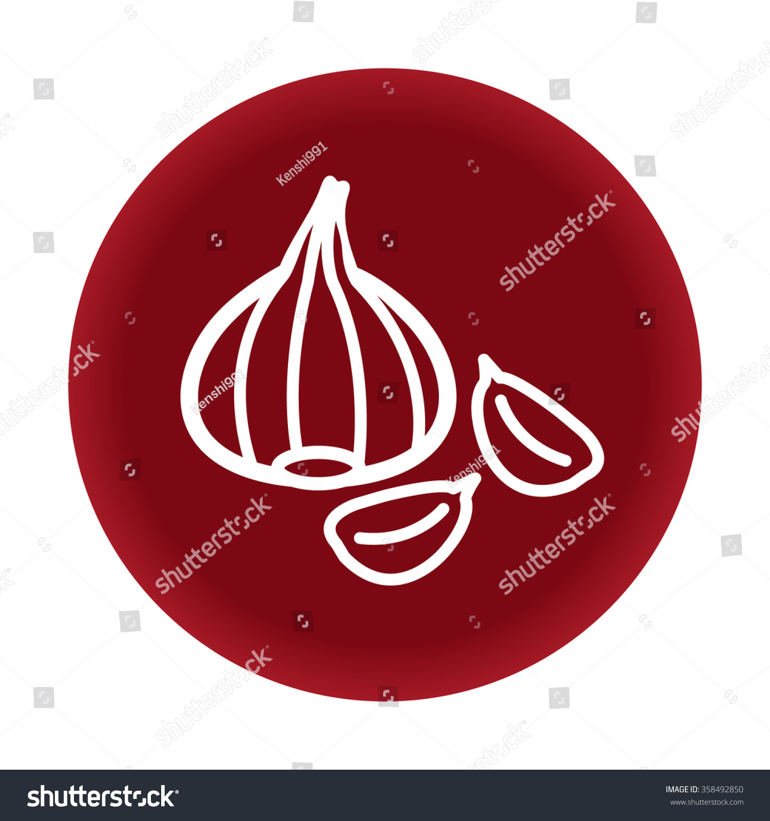 Garlic icon. Vector illustration eps 10. #358492850