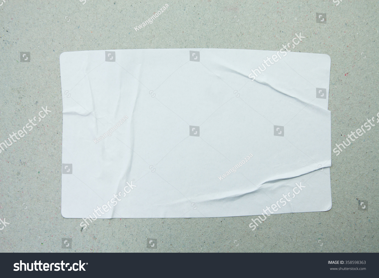 Stickers label close up on gray paper background #358598363
