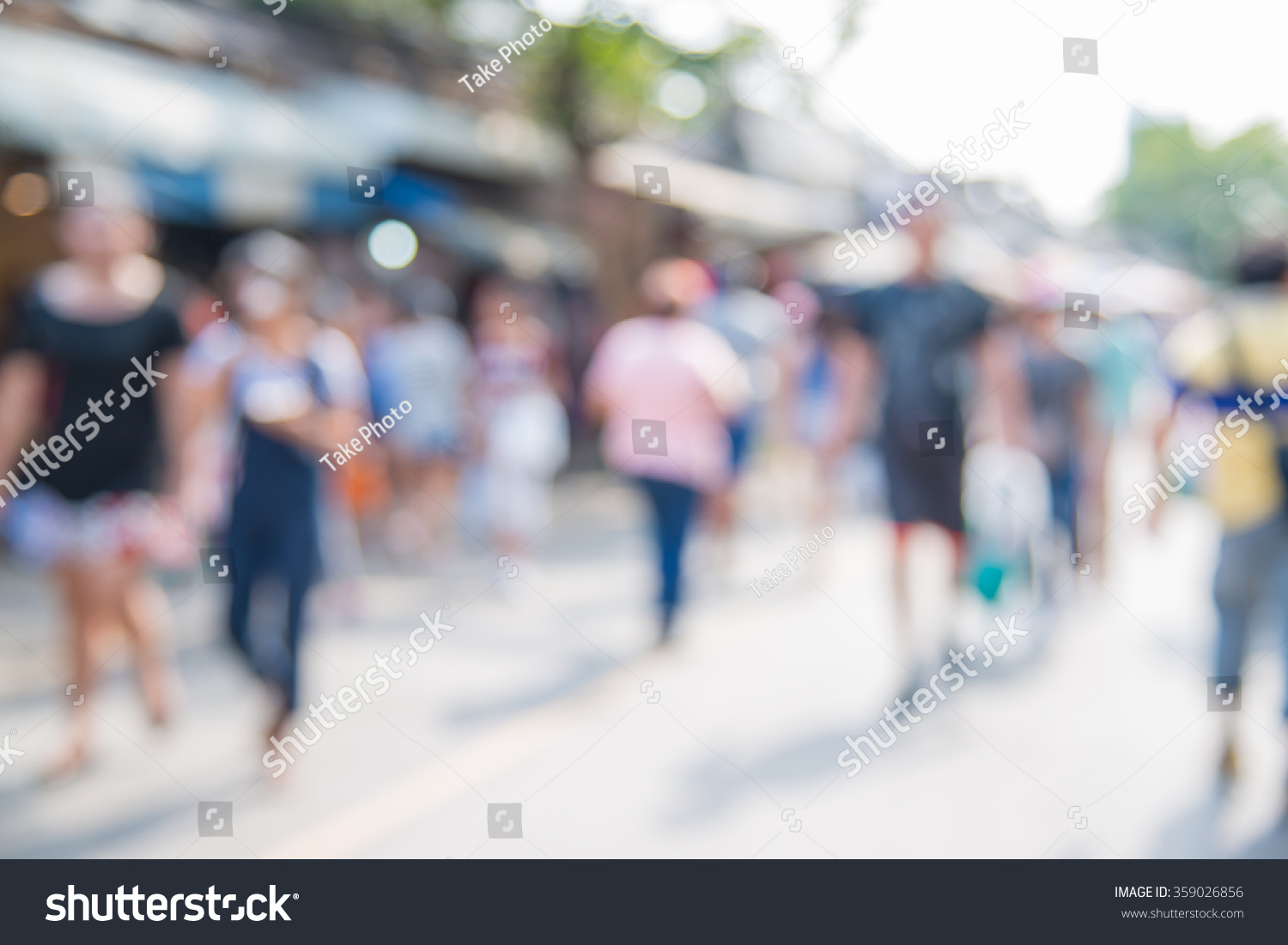 Blurred unidentified tourist shops at Chatuchak Weekend Market or JJ Market in bangkok Thailand #359026856