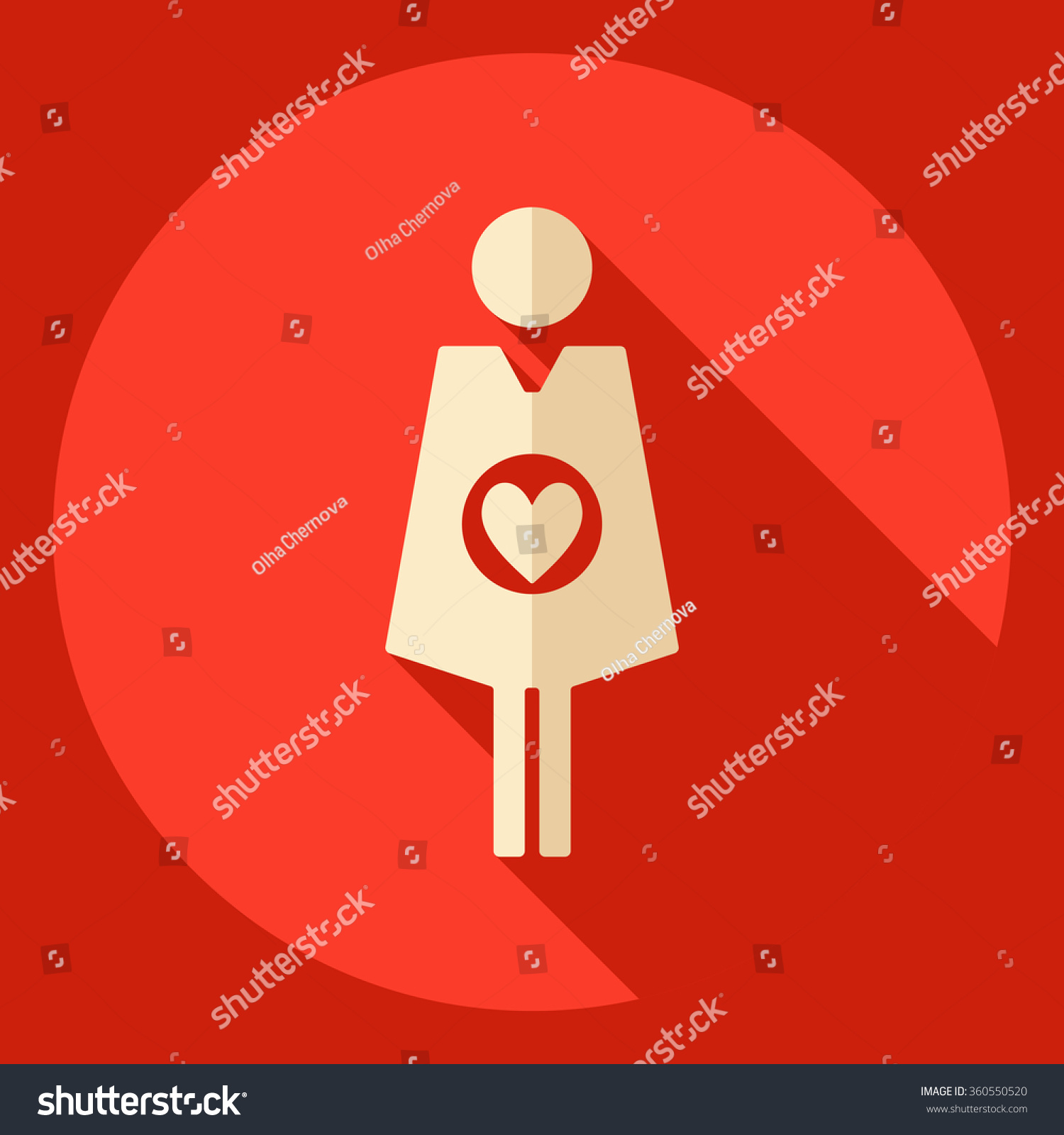 Flat modern design with shadow  Icon pregnant #360550520