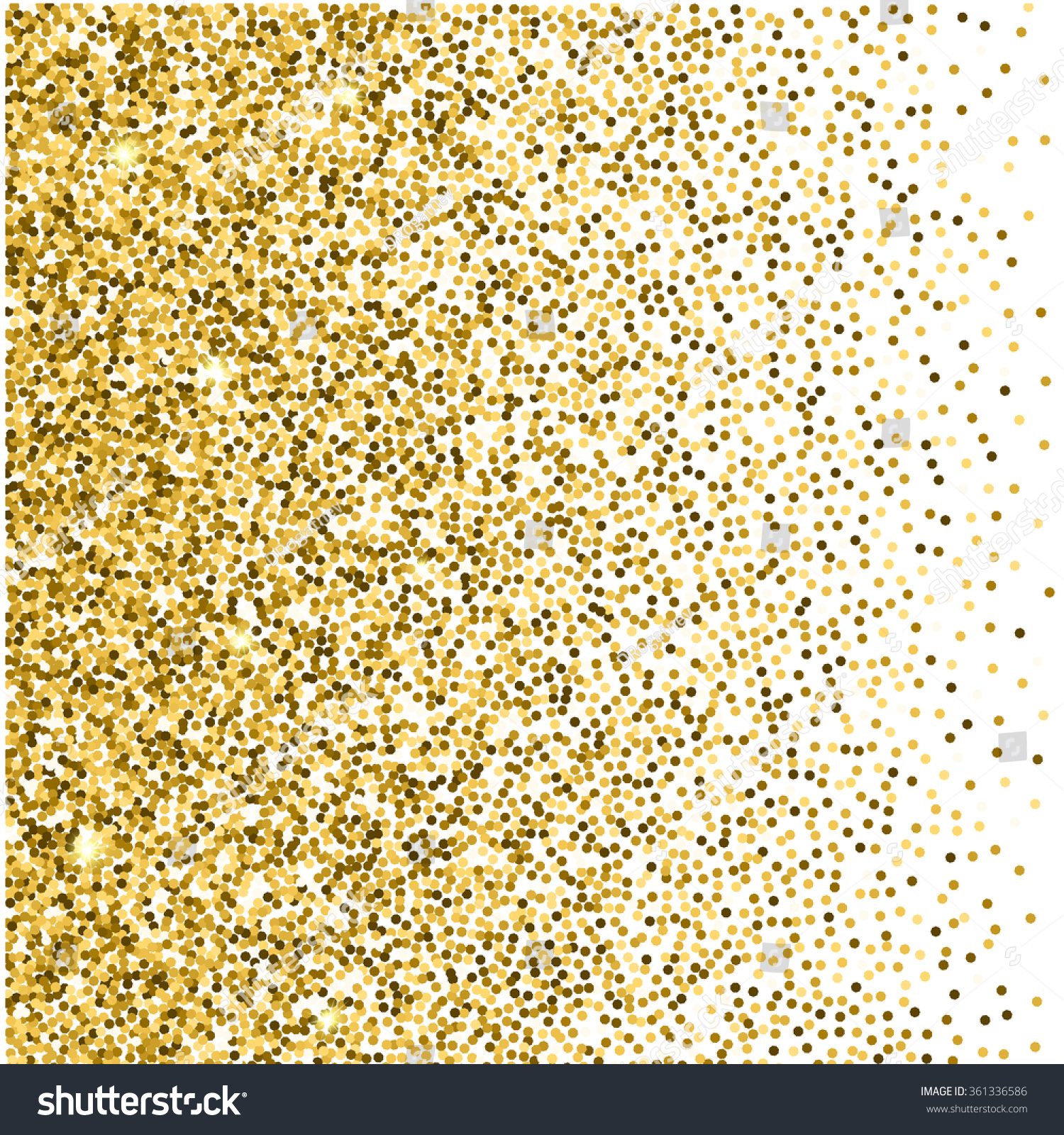 Gold glitter background. Gold sparkles on white - Royalty Free Stock